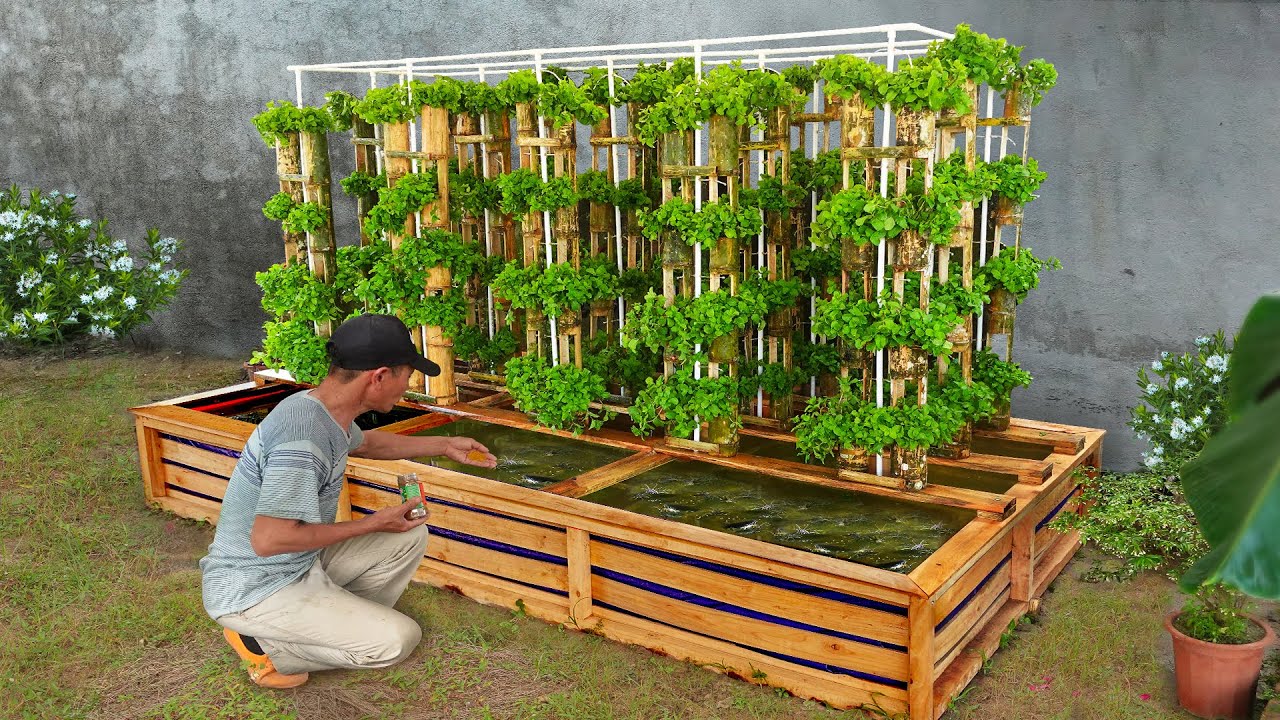 Every housewife loves homemade fish aquarium together garden tower idea