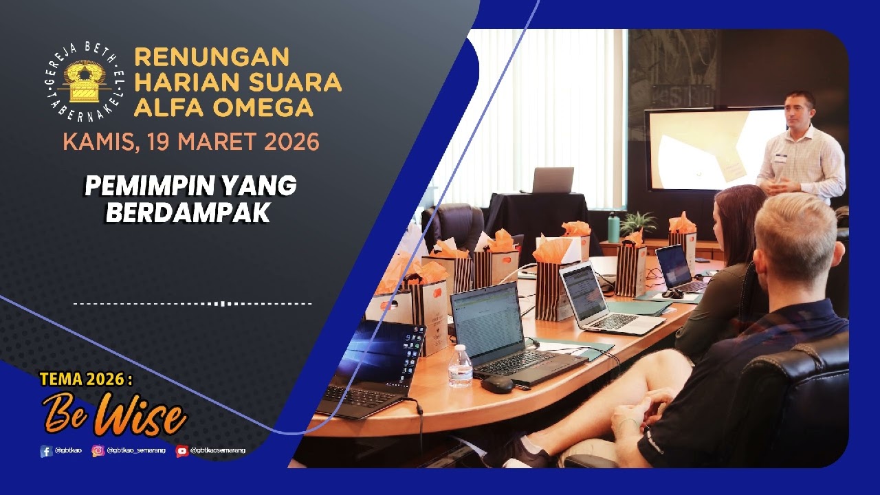 Renungan Harian Suara Alfa Omega - Kamis, 19 Maret 2026