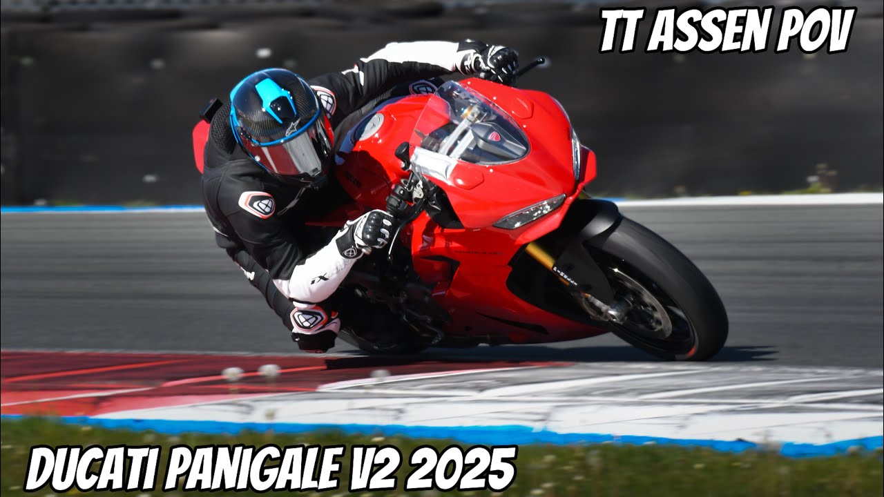 DUCATI PANIGALE V2 2025 VS DUCATI PANIGALE V4’s ON TT ASSEN