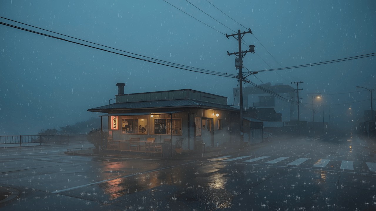 Vintage 90s Rainy Café 🌧️ Rain & Lofi for Deep Focus and Concentration