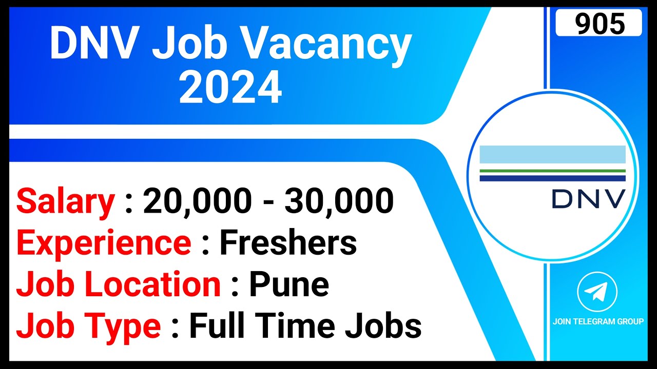 DNV Job Vacancy 2024 | Fresher Jobs | Finance Intern Jobs | Cash Application Jobs