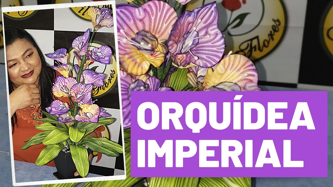 ARRANJO COM A ORQUÍDEA IMPERIAL (FOLHA DA UVA LISA)