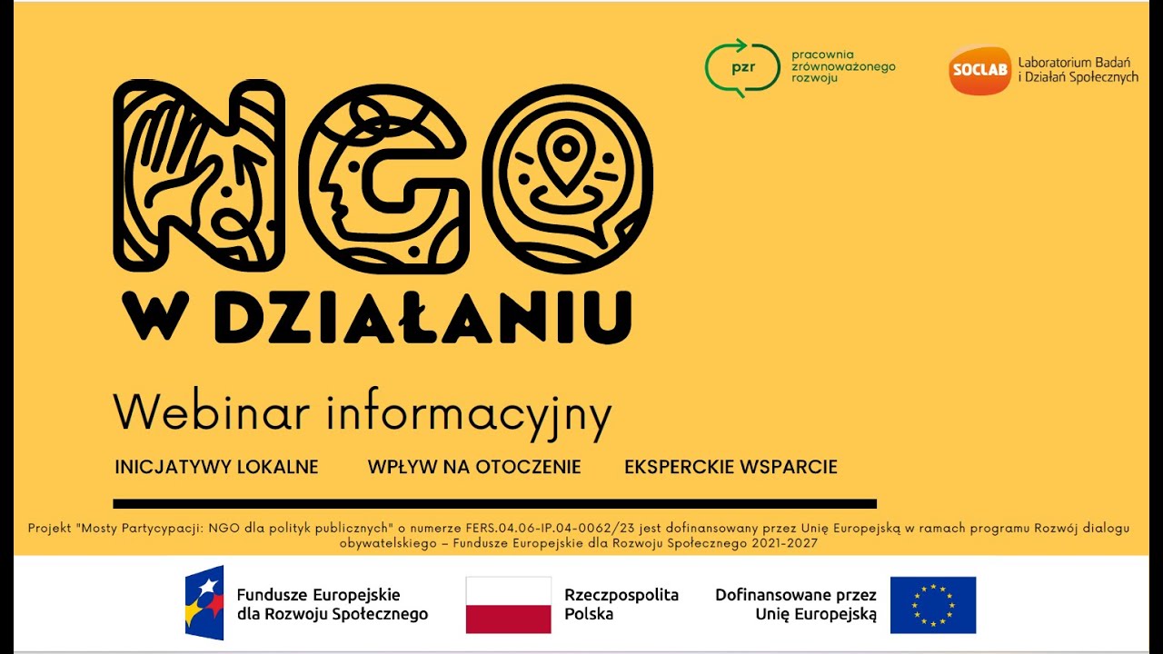 NGO w DZIAŁANIU  spotkanie informacyjne