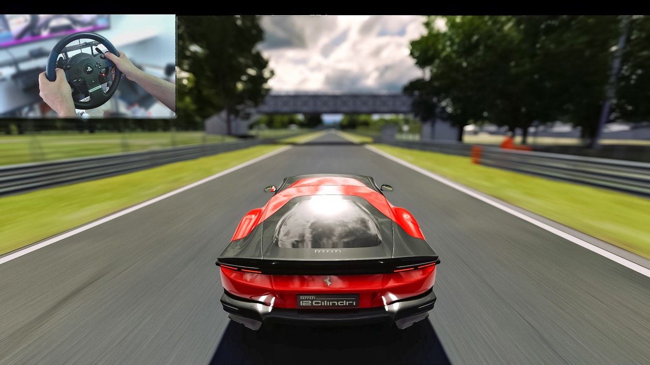 Ferrari 12 Cilindri | Assetto Corsa | Monza | Wheel Gameplay