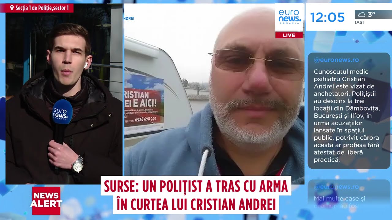 Surse: Un polițist a tras cu arma în curtea lui Cristian Andrei