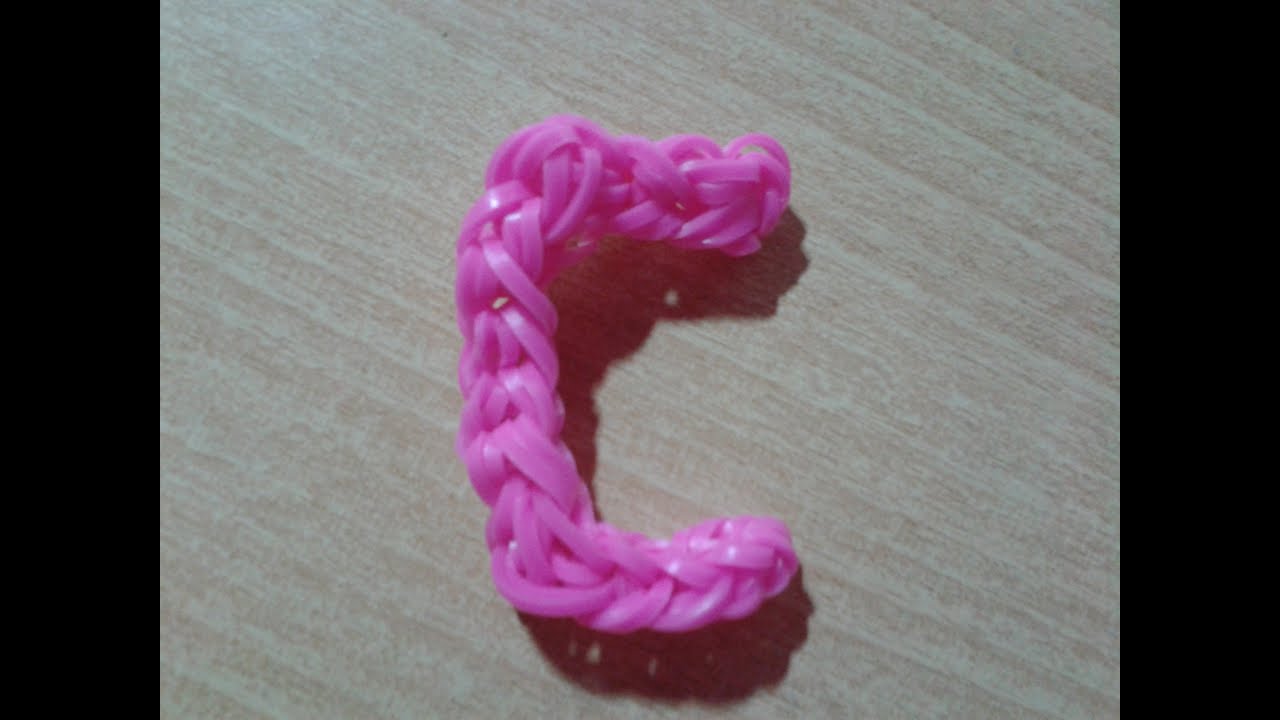 ♥ Tutorial: letra C hecha con gomitas (sin telar) ♥