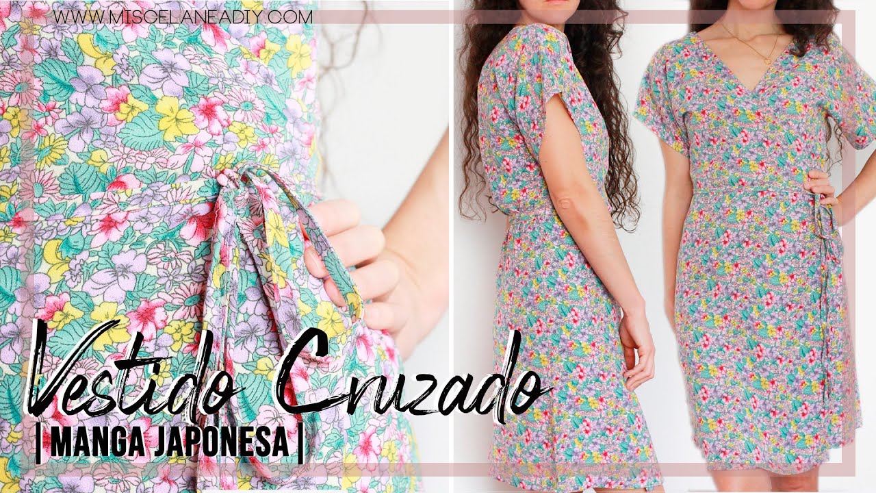 DIY VESTIDO | Cómo coser un VESTIDO CRUZADO con manga japonesa