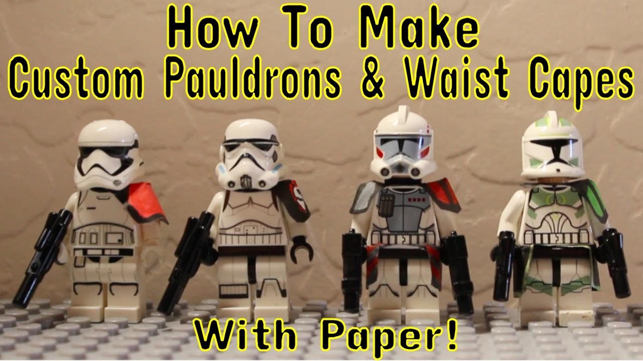 How To Make Custom Lego Star Wars Pauldrons And Waist Capes (Kama)! Made Easy With Printout!