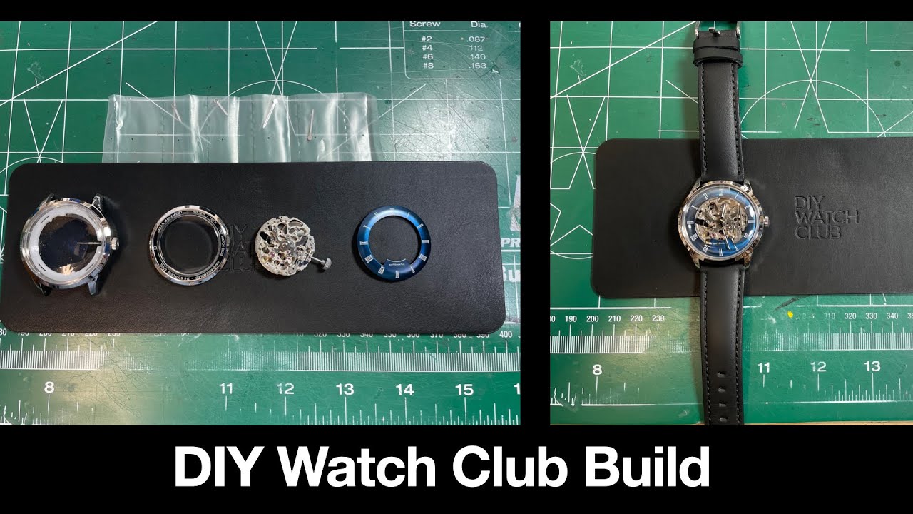 How to build a DIY Watch Club Mosel series Blue Skeleton mechanical dress watch