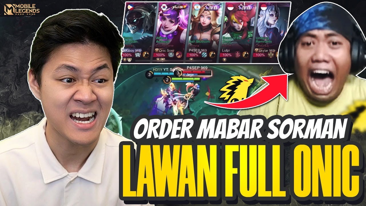 ORDER MABAR SORMAN PAKE FREDRINN MALAH KETEMU LAWAN FULL ONIC ESPORTS LAGI RANKED - #JeMabar Part 3