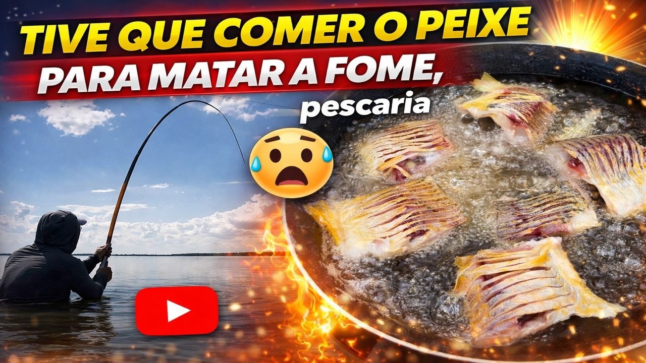PESCARIA E SOBREVIVÊNCIA, TIVE QUE PEGAR O PEIXE PARA COMER