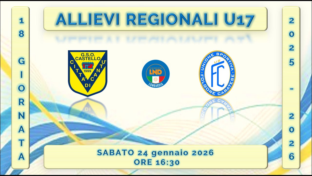 U17 - Sintesi Castello Cantù vs Folgore Caratese