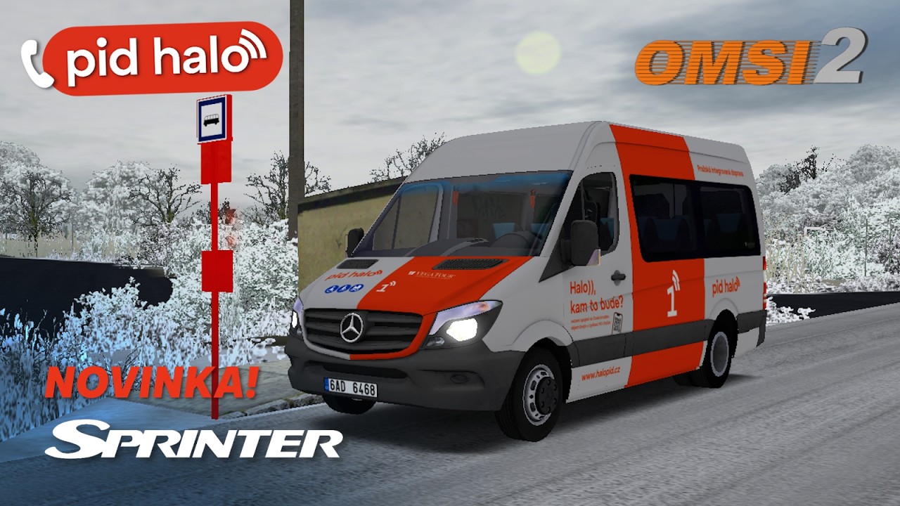 OMSI 2 #230 - S PID Dodávkou po Středočesku - MB Sprinter (pid halo)