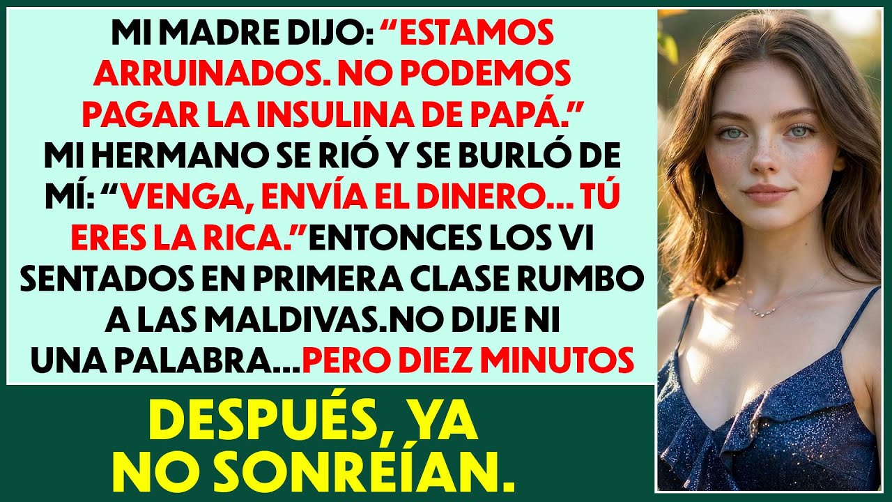 Mi madre dijo que estábamos en bancarrota y no podía llevarme—hasta que los vi en primera clase