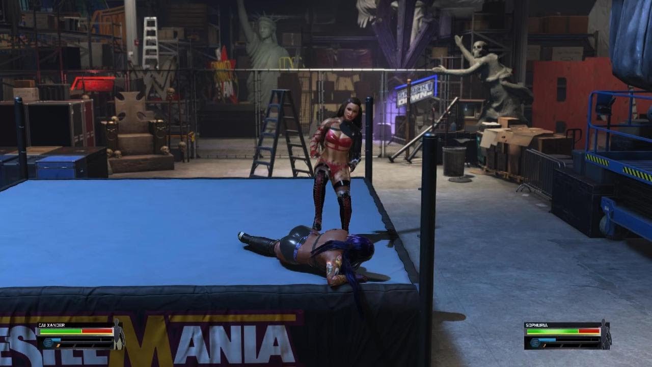 WWE 2K25 another brawl with Cai Xander and Sophuria