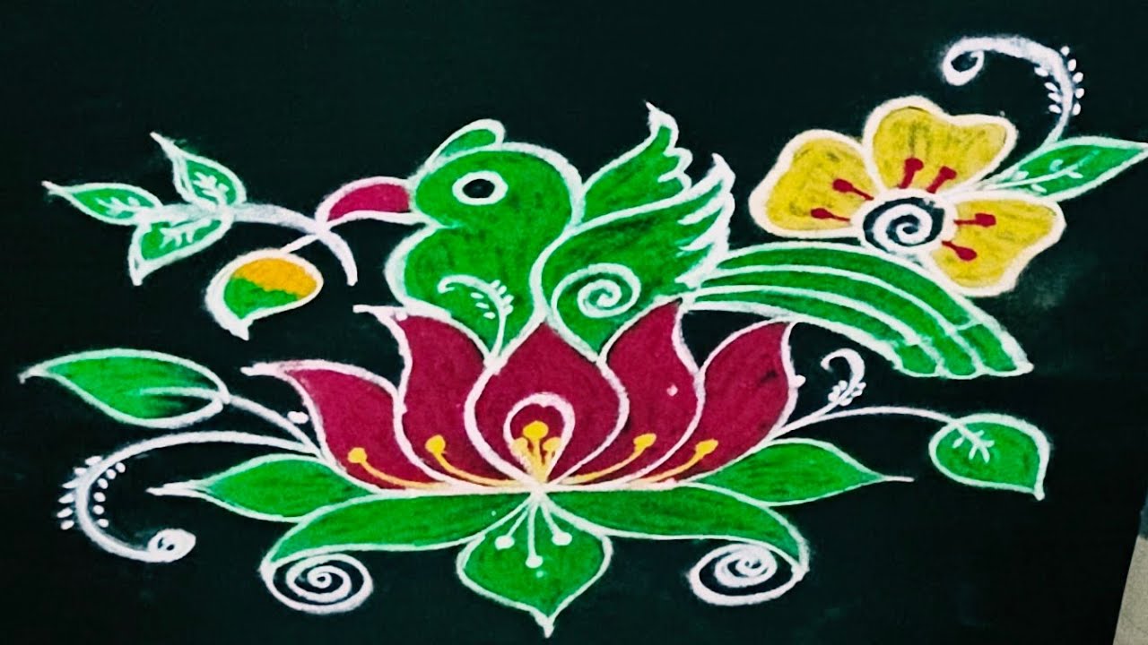 🌺5 dots 🌺 simple Ugadi special rangoli designs 🌺 simple easy kolam 🌺 different types 🌺 simple pulli🌺