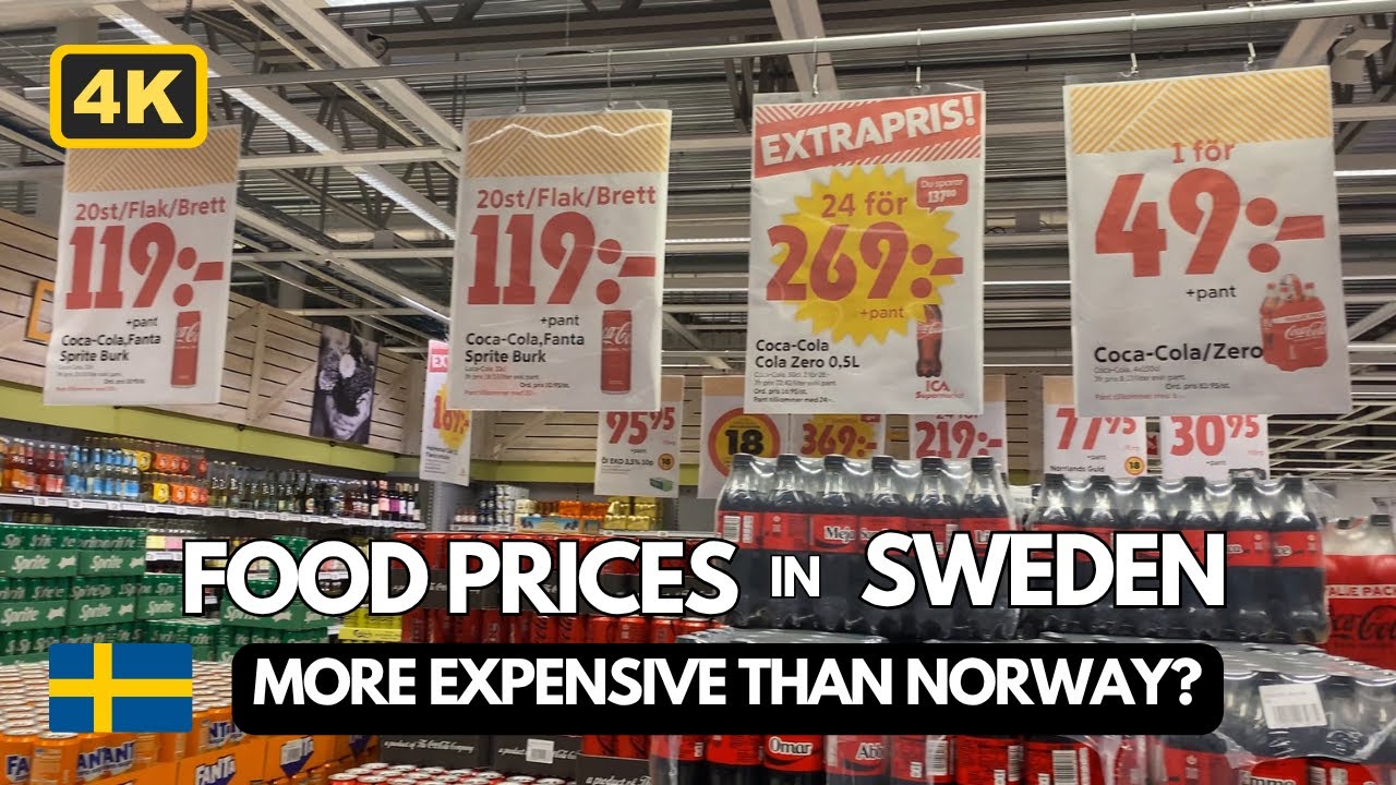 FOOD PRICES in Sweden 💰 Most Expensive Grocery Store 😲 ICA Supermarket 📍 Töcksfors 4K