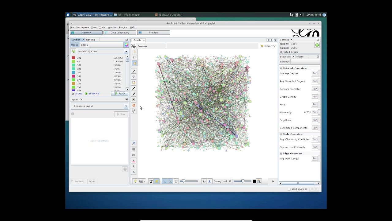 Using Gephi to visualise and understand communities