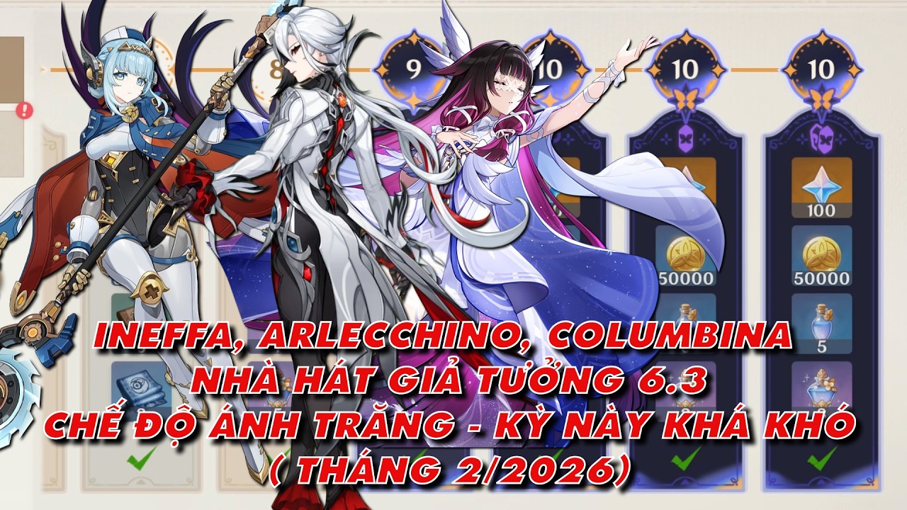 Genshin Impact: Arlechino, Columbia Fantasy Theater 6.3 - Moonlight Mode
