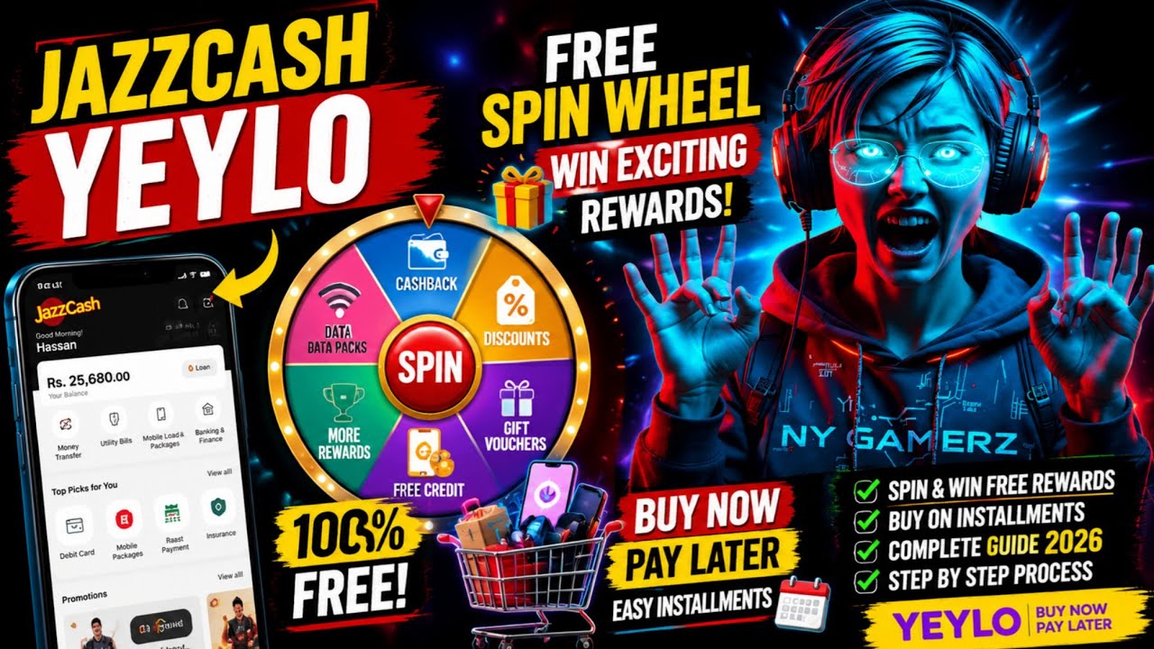 JazzCash YEYLO Spin Wheel Free Rewards & Installment Shopping Guide