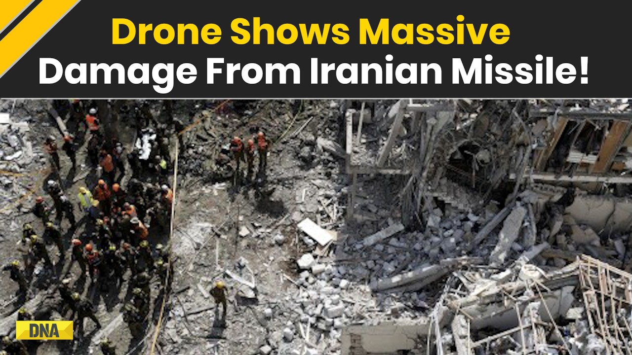 Israel Iran War: Drone Footage Shows Huge Extent Of Damage From Iranian Missiles | US Iran War