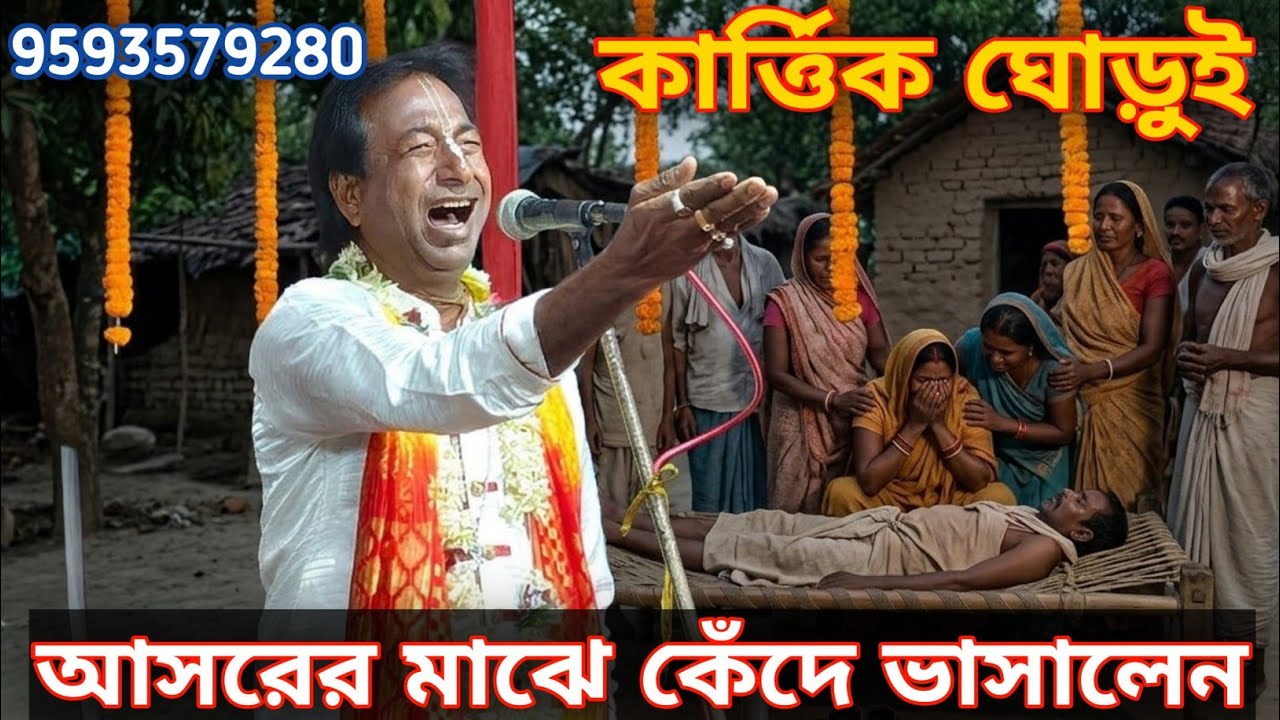 আসরের মাঝে কেঁদে  ভাসালেন || কীর্তনীয়া কার্তিক ঘোড়ুই - 9593579280 || Kartick Ghorui Lila Kirtan
