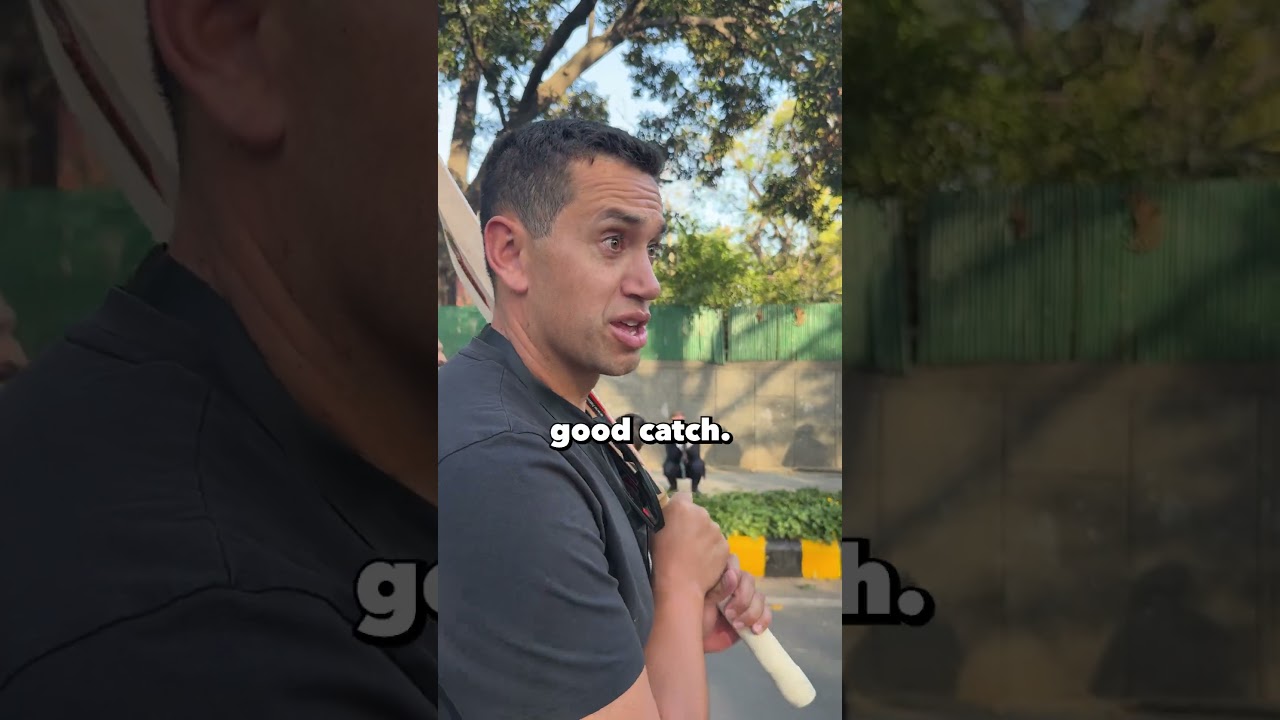 Street cricket in India with Ajaz Patel and Ross Taylor