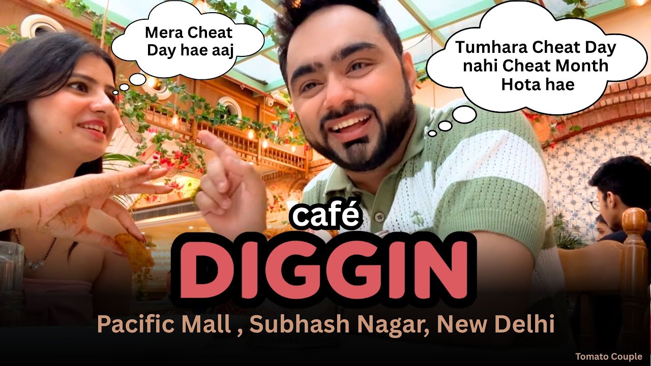 Romantic Café Date After Diwali | Diggin Café Vlog | Pacific Mall , Subhash Nagar | Delhi |