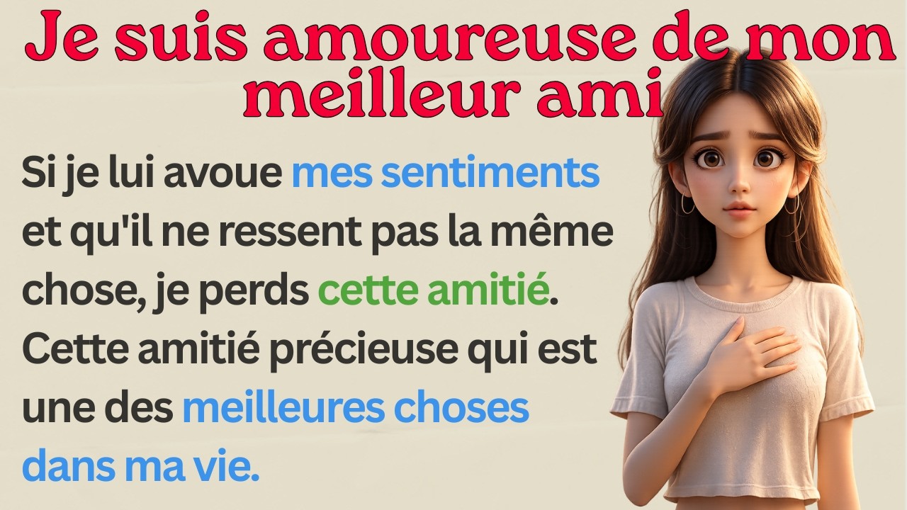 I'm in Love With My Best Friend 💕 | French Story for Beginners (A1-A2) | Learn French Naturally
