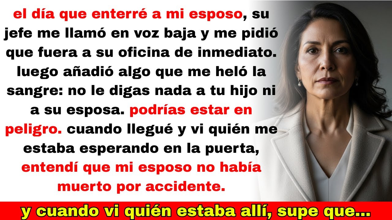 el día del funeral de mi esposo, su jefe me llamó y dijo: “tienes que ver esto”