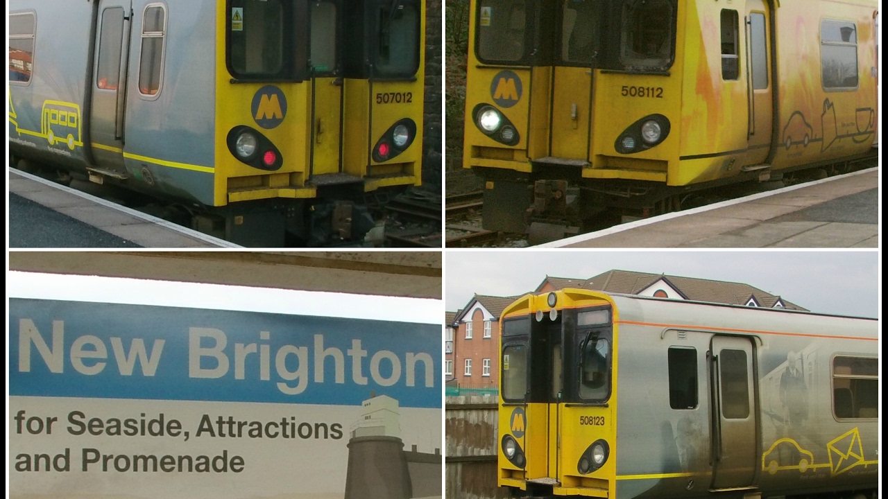 Half an Hour at (215) - New Brighton Station 10.2.2017 - Merseyrail Class 507 508 Wallasey