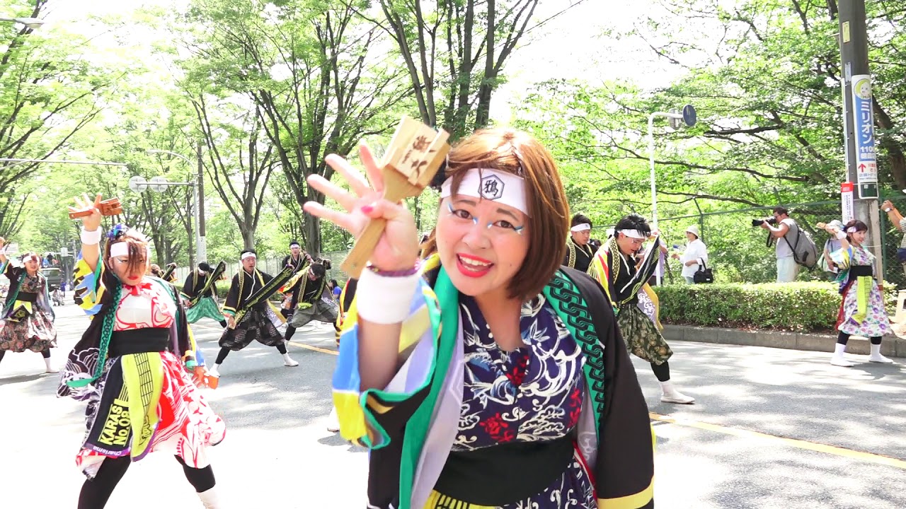 60p【鴉No08】荒波ちぇすと‼︎_彩夏祭_公園通り南演舞場2回目【2018年】CX900
