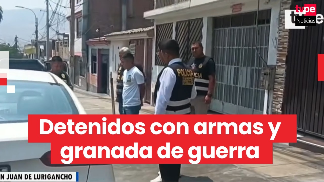 SJL: PNP captura a presuntos extorsionadores y decomisa granada