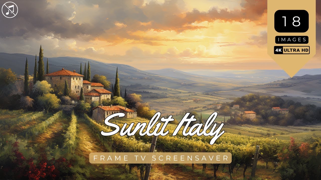 Sunlit Italia | 4K Screensaver | Frame TV | Art for TV | Digital Art | No Music | Smart TV