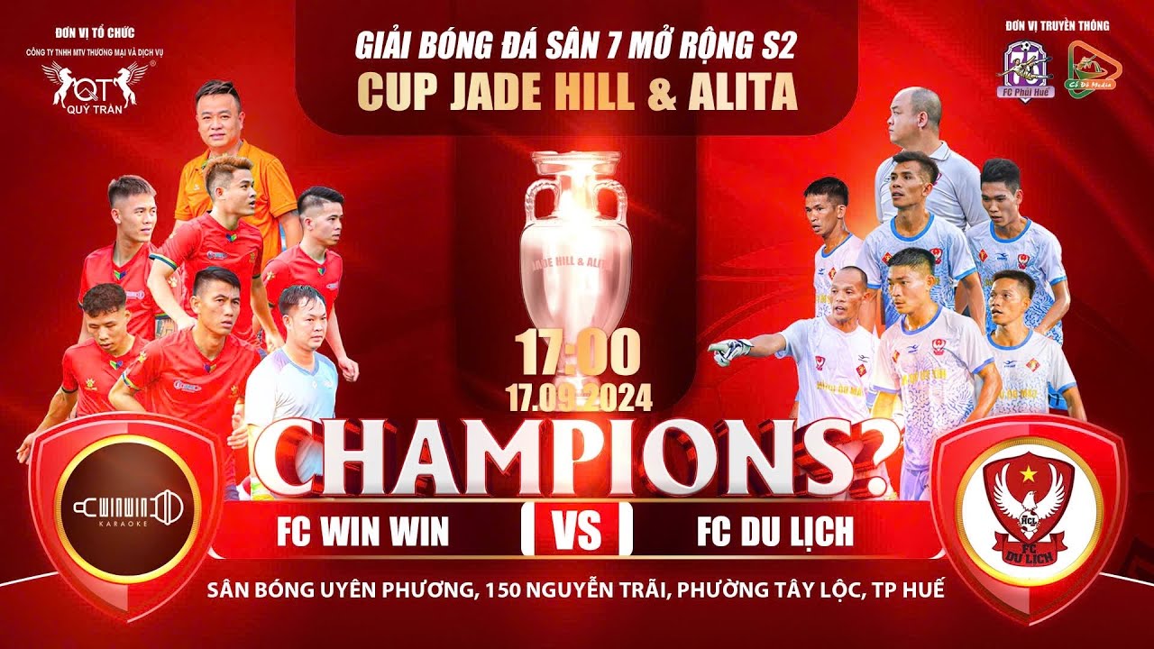 🔴 TRỰC TIẾP CHUNG KẾT⚽FC WIN WIN 🆚 FC DU LỊCH🏆“GIẢI BÓNG ĐÁ S7 MỞ RỘNG S2 CUP JADE HILL & ALITA ”