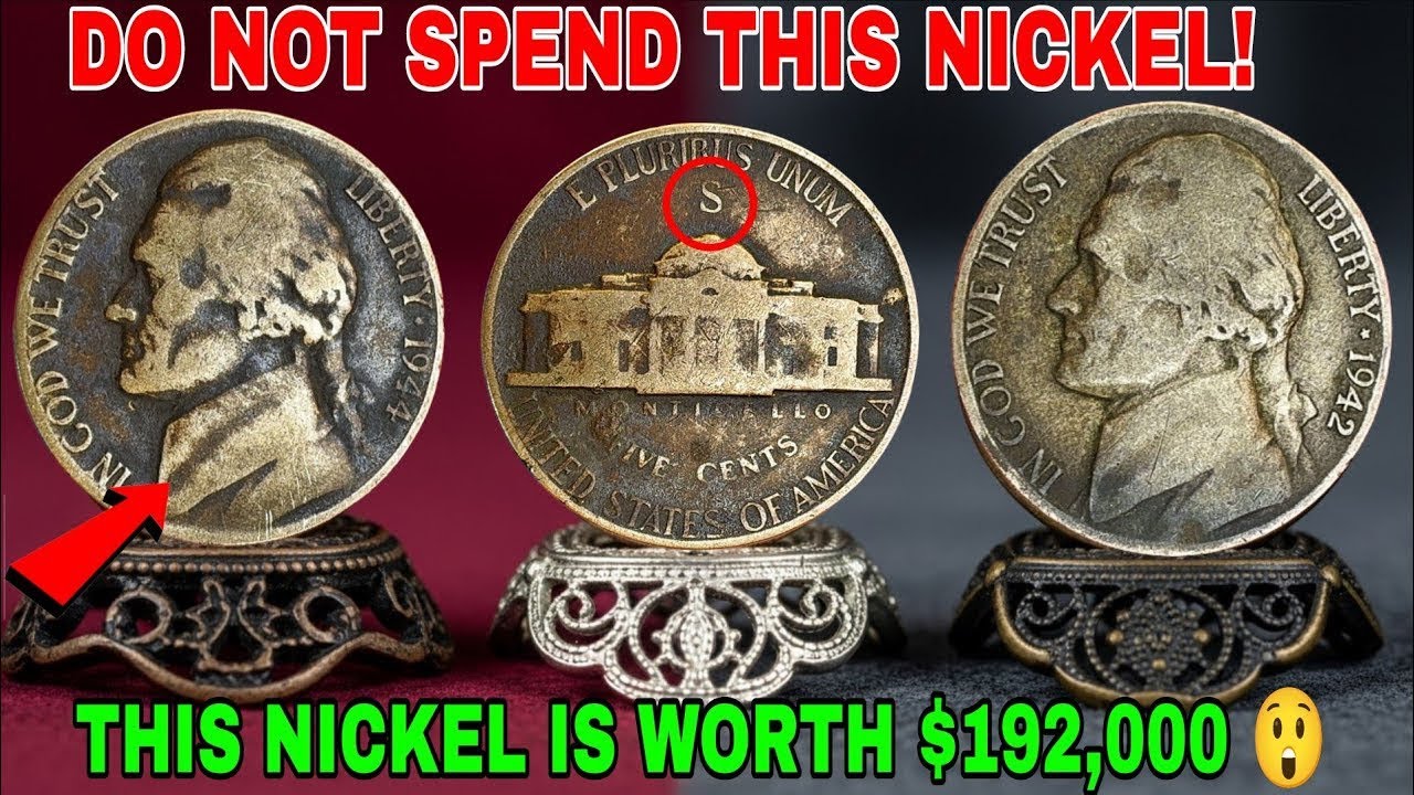 5 Jefferson War Nickels Worth $1.1 MILLION! Rare 1942 Monticello Nickels Hidden in Pocket Change!