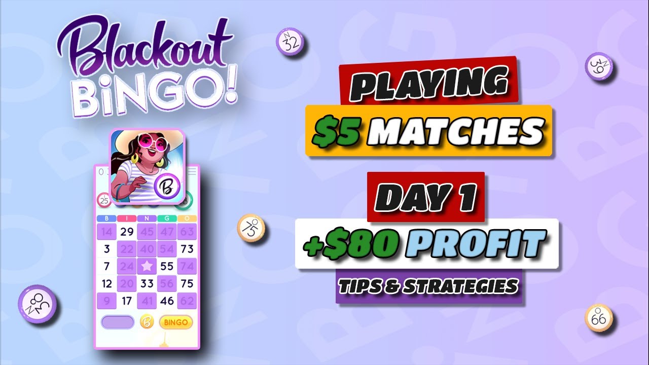 Blackout Bingo | $5 Matches | Day 1 | Tips & Strategies | How To Play | Skillz Promo Code: 1KEAB