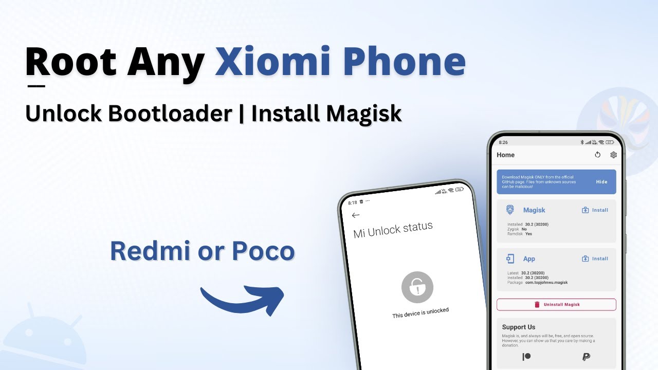 How to Root Any Xiaomi, Redmi, or Poco Phone | Unlock Bootloader, Install Magisk HyperOS Guide
