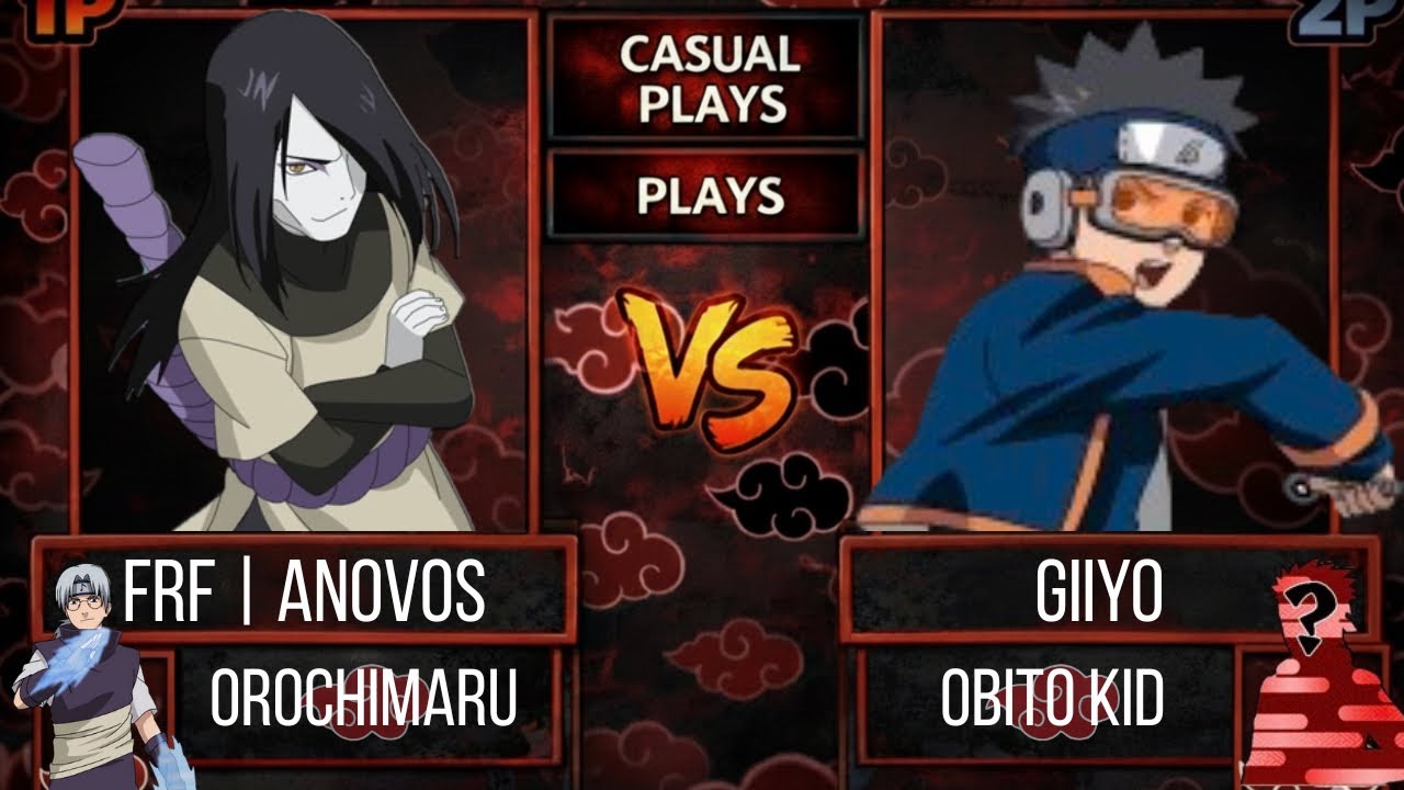 AKATSUKI ARENA UN6 ONLINE Orochimaru VS Obito Kid  (Casual matchs) Alpha 3.3