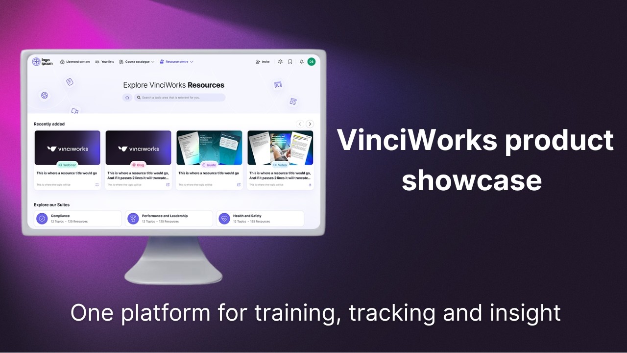 VinciWorks product showcase: One platform for training, tracking and insights