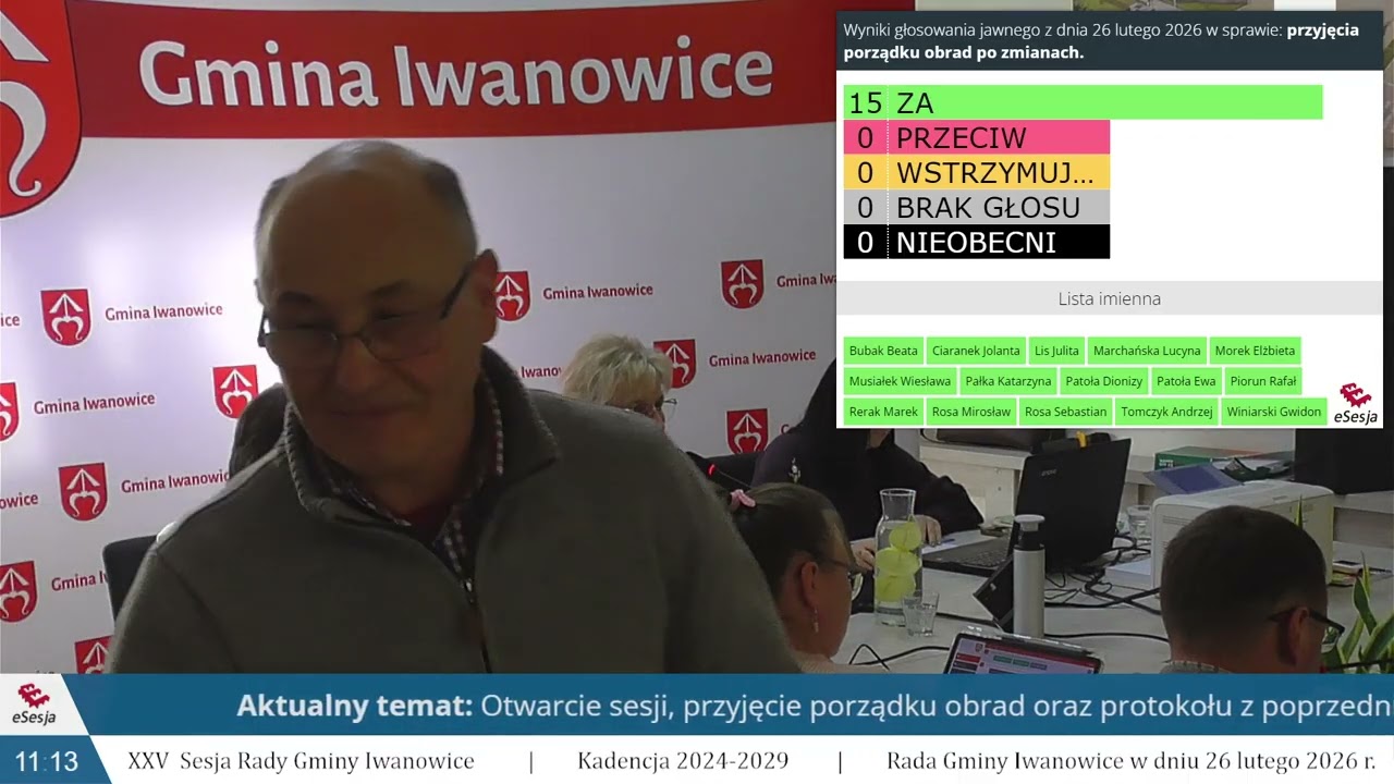XXV Sesja Rady Gminy Iwanowice - 26.02.2026 r.