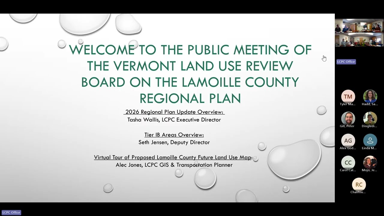 Preapplication Review Meeting - Lamoille County Regional Planning Commission - RPC05-0001 2/10/2026