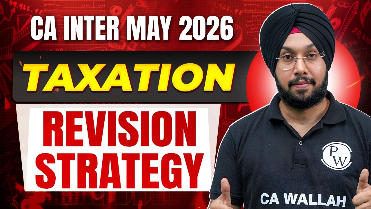CA Inter Taxation Smart Revision Planner for May 2026 Exams By CA Jasmeet Singh 