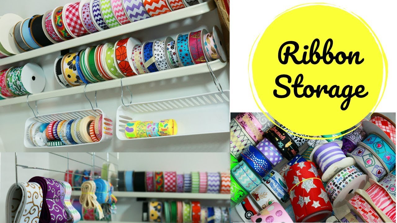 Clean with Me: Let's organize the ribbon! / DIY ribbon storage