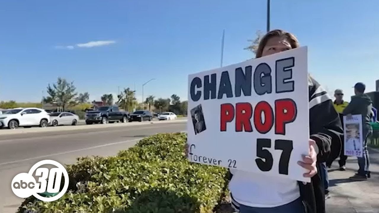 California families protest in hope of Proposition 57 reform