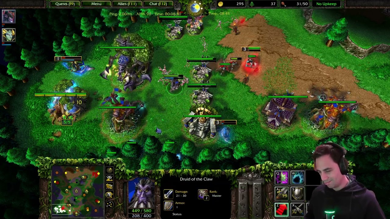 900 MMR Night Elf facing insane pressure from mass serpent wards