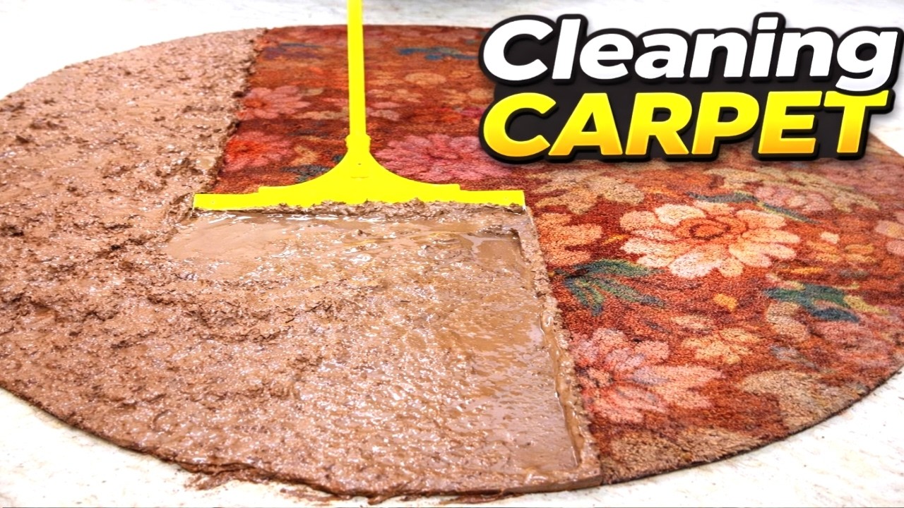 Filthiest Dark Mud Poured From This Flooded Rug || Carpet Cleaning Satisfying ASMR.