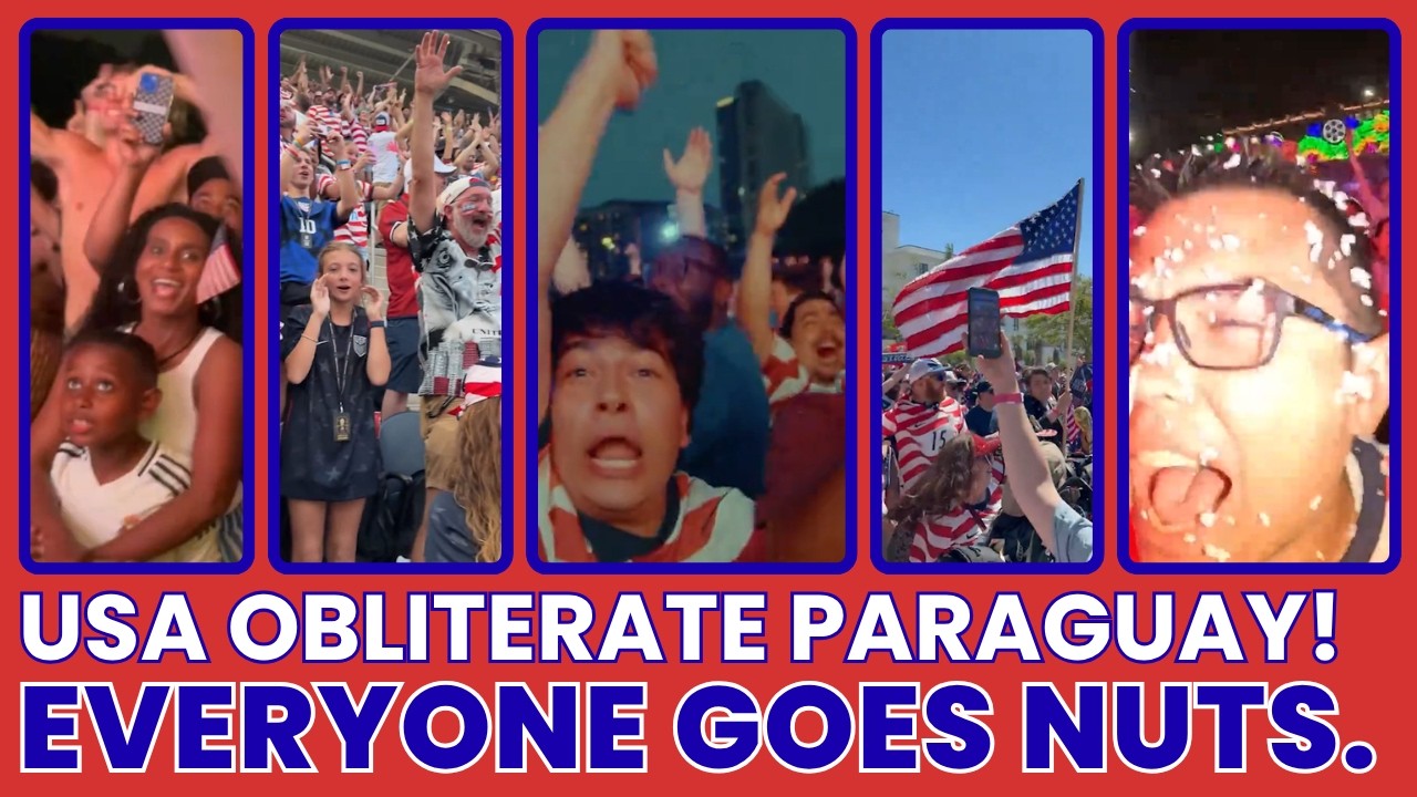 USA Defeat Paraguay! Everyone Goes Nuts. (Wild reactions and celebrations from sea to shining sea)