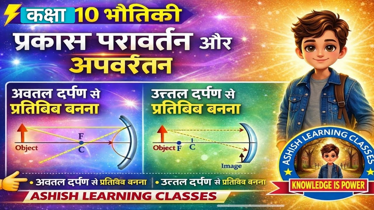 Board Exam 2027 | अवतल दर्पण और उत्तल दर्पण से प्रतिबिंब बनना | Class 10 Physics Chapter 1 | Exam के