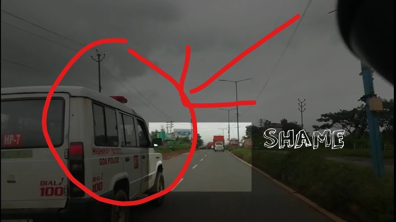 Goa police reckless driving - pollution